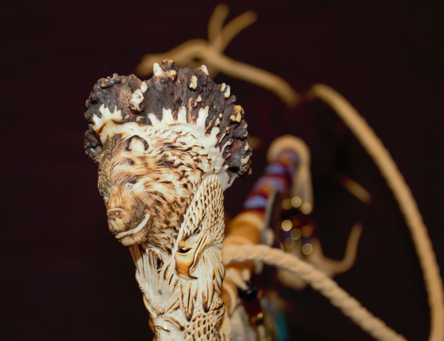 Elk Antler Hand Crafted Peace Pipe