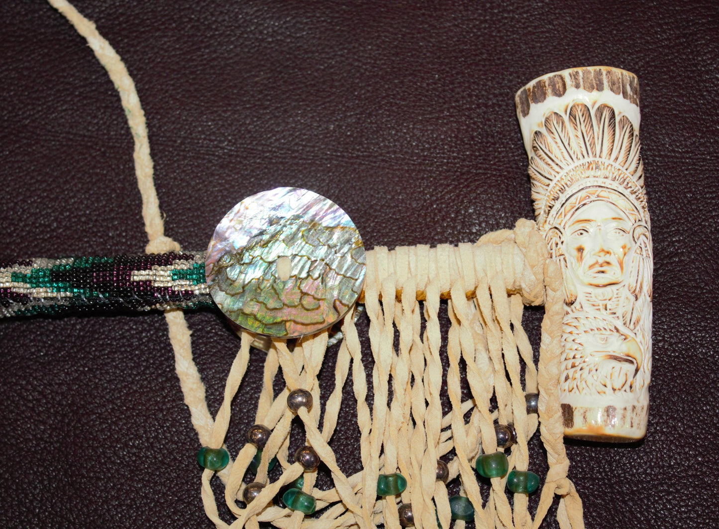 Deer Antler Hand Crafted Peace Pipe