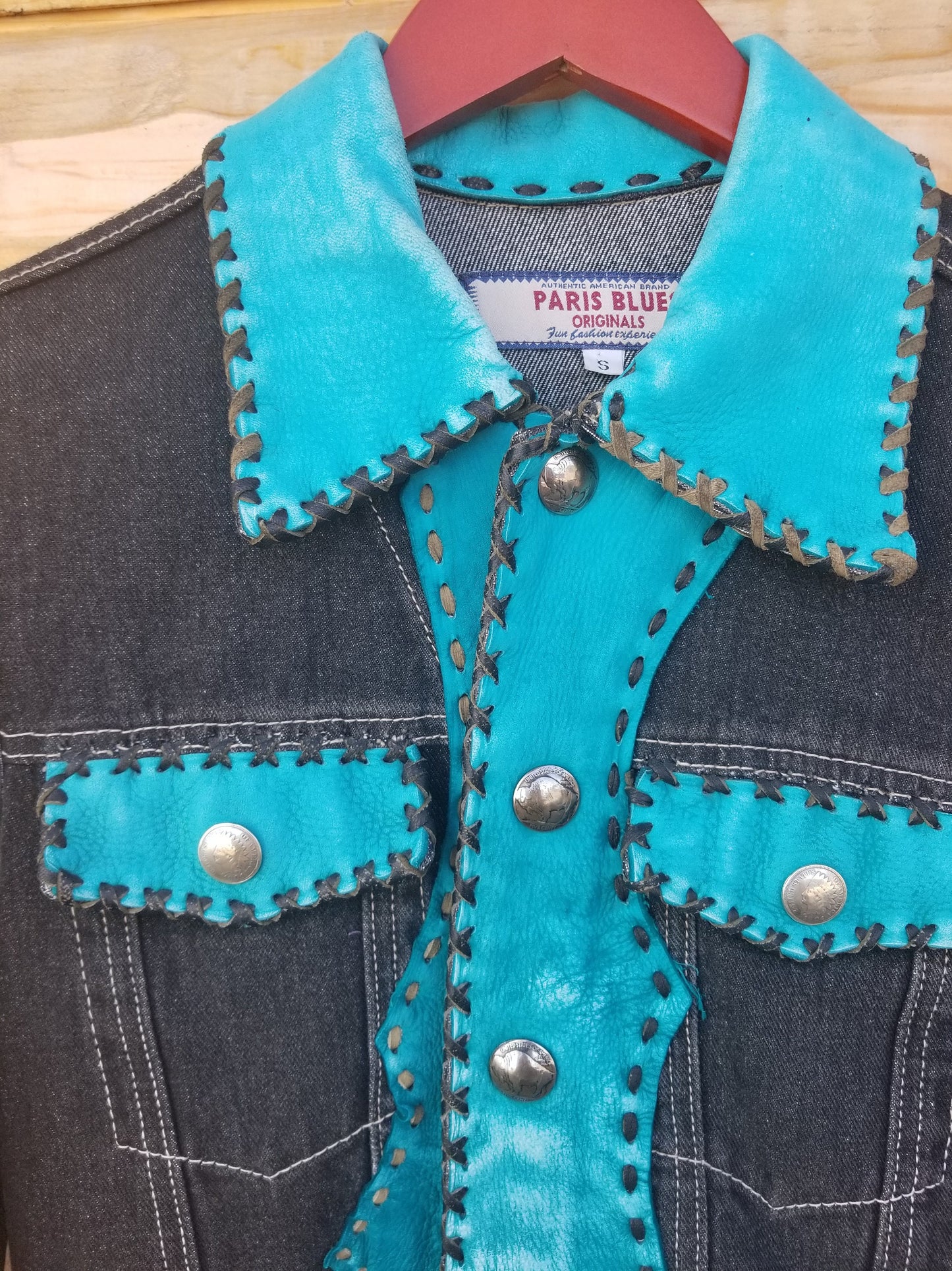Sapphire Stars Dreamer Jacket Customized Vintage 70's, 90's style denim Jacket Women's size Small
