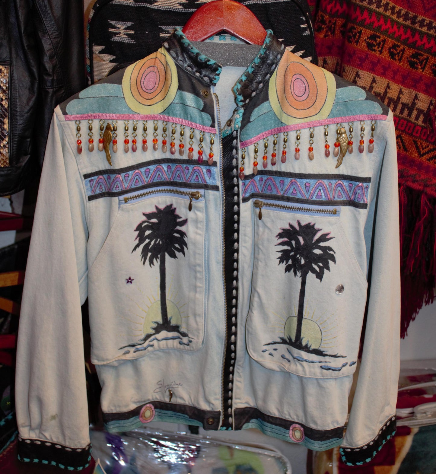 Baja Daze - Customized Hand Painted Vintage Denim Jacket