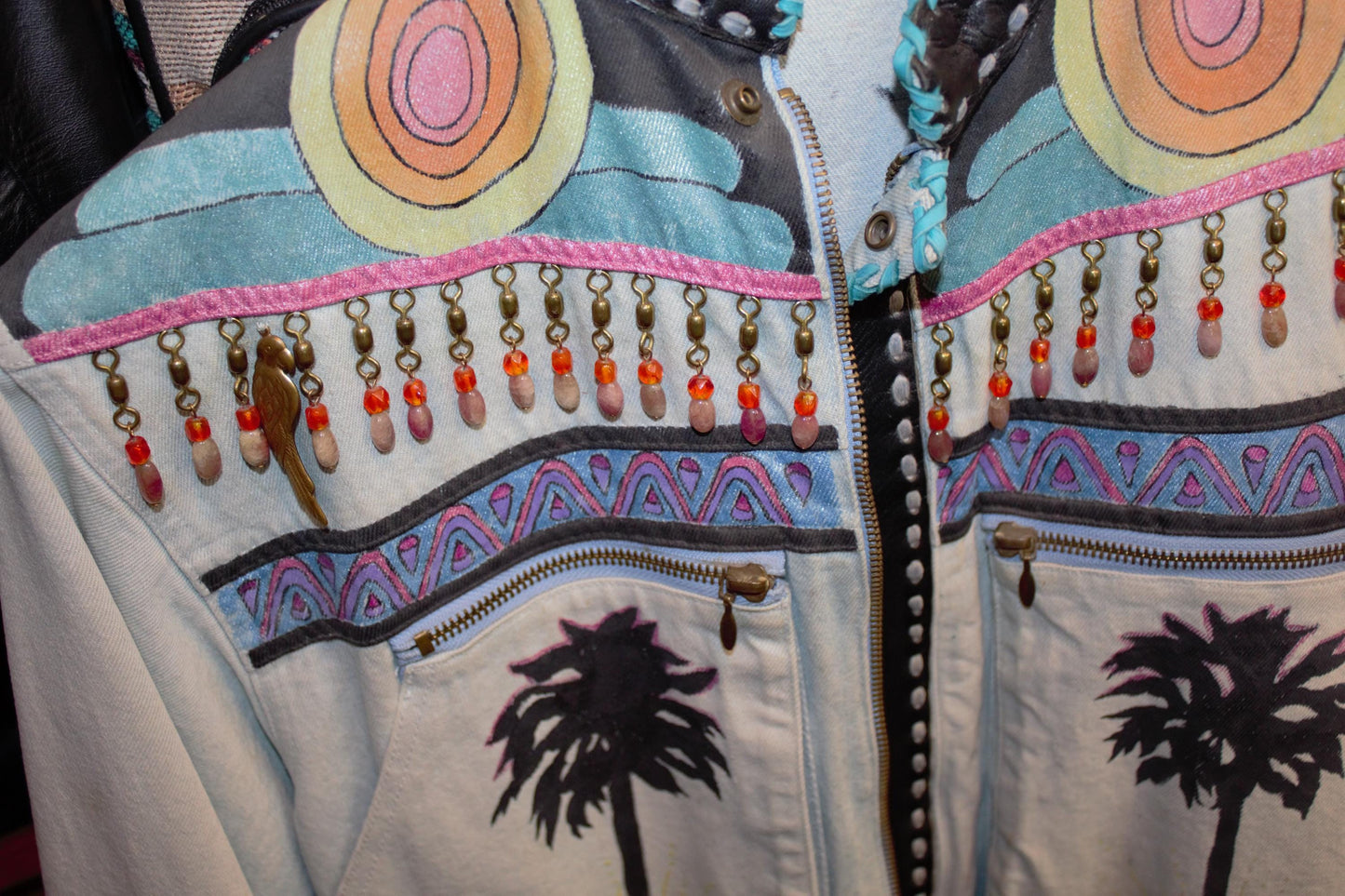 Baja Daze - Customized Hand Painted Vintage Denim Jacket